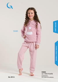 PIGIAMA BAMBINA M/L V30055 Tellini S.r.l. Ingrosso Abbigliamento